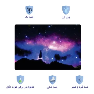استیکر لپ تاپ توییجین و موییجین طرح Space  کد 178 مناسب برای لپ تاپ 15.6 اینچ به همراه برچسب حروف فارسی کیبورد