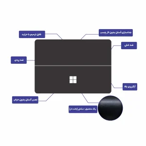 برچسب محافظ توییجین و موییجین مدل frosted کد 01 مناسب برای لپ تاپ مایکروسافت surface laptop studio