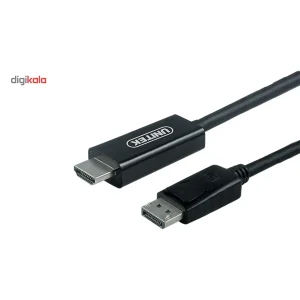 کابل مبدل DisplayPort به درگاه نر HDMI یونیتک مدل Y-5118CA طول 1.8 متر
