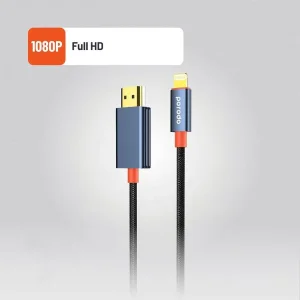 کابل تبدیل HDMI به لایتنینگ پرودو مدل woven braided طول ۲ متر