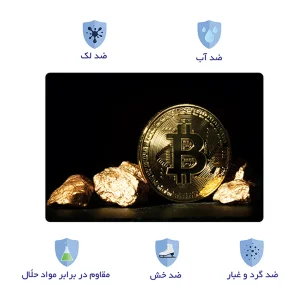 استیکر لپ تاپ توییجین و موییجین طرح Bitcoin کد 05 مناسب برای لپ تاپ 15.6 اینچ به همراه برچسب حروف فارسی کیبورد