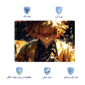 استیکر لپ تاپ توییجین و موییجین طرح demon slayer کد 03 مناسب برای لپ تاپ 15.6 اینچ به همراه برچسب حروف فارسی کیبورد
