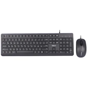 کیبورد و ماوس هترون مدل HKC215، سوییچ ممبران، Full-size