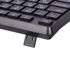کیبورد و ماوس هترون مدل HKC215، سوییچ ممبران، Full-size