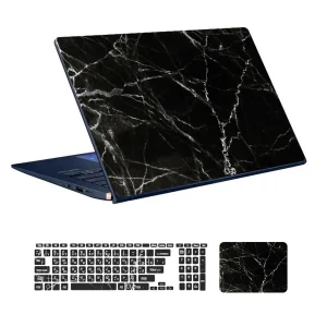 استیکر لپ تاپ توییجین و موییجین طرح Marble کد 116 مناسب برای لپ تاپ 15.6 اینچ به همراه برچسب حروف فارسی کیبورد