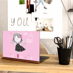 استیکر لپ تاپ توییجین و موییجین طرح Girl کد 42 به همراه برچسب حروف فارسی کیبورد مناسب برای لپ تاپ 15.6 اینچ