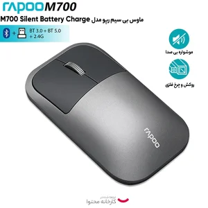ماوس بی سیم رپو مدل M700 Silent Battery Charge