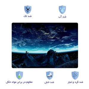 استیکر لپ تاپ توییجین و موییجین طرح Space  کد 163 مناسب برای لپ تاپ 15.6 اینچ به همراه برچسب حروف فارسی کیبورد