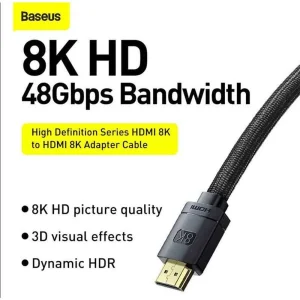 کابل HDMI باسئوس مدل High Defination 8K طول 2 متر