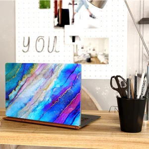 استیکر لپ تاپ توییجین و موییجین مدل Marble کد 70 مناسب لپ تاپ 15.6 اینچ به همراه برچسب حروف فارسی کیبورد