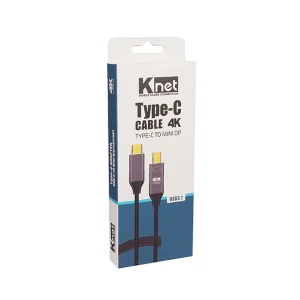 کابل تبدیل USB-C به MiniDISPLAY کی نت مدل K-CUCMMDP18 طول 1.8 متر