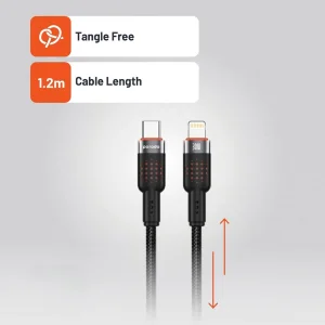 کابل تبدیل USB-C به لایتنینگ پرودو مدل Braided طول 1.2 متر