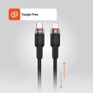 کابل تبدیل USB-C به لایتنینگ پرودو مدل Braided طول 1.2 متر