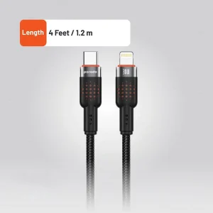کابل تبدیل USB-C به لایتنینگ پرودو مدل Braided طول 1.2 متر