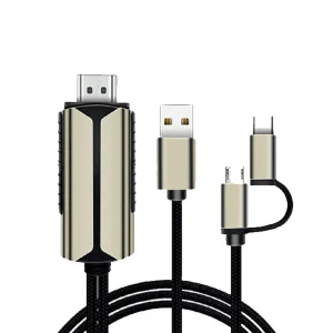 کابل تبدیل HDMI به USB-C/MicroUSB کوتتسی مدل 33023 طول 2 متر