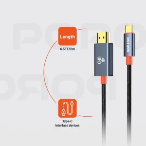 کابل تبدیل HDMI به USB-C پرودو مدل CBL0016 طول 2 متر