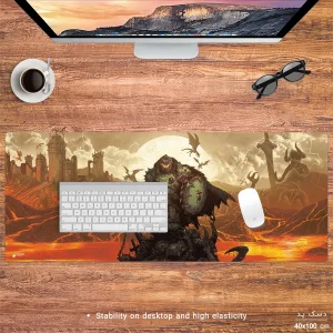 ماوس پد هومرو مدل HX465 طرح DOOM سایز 40x100 سانتی‌متر