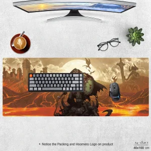 ماوس پد هومرو مدل HX465 طرح DOOM سایز 40x100 سانتی‌متر