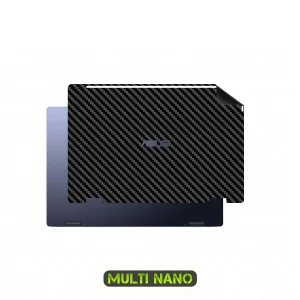 برچسب پوششی پشت لپ تاپ مولتی نانو طرح کربن مدل X-F1C مناسب برای لپ تاپ ایسوس ExpertBook B3 Flip (B3402FVA) 14 inch 2024