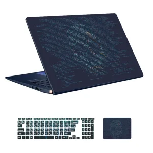 استیکر لپ تاپ توییجین و موییجین طرح Hacker کد 19 مناسب برای لپ تاپ 15.6 اینچ به همراه برچسب حروف فارسی کیبورد
