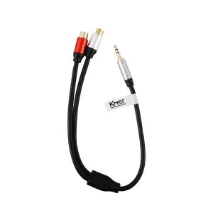 کابل 1 به 2 صدا کی نت مدل K-CS12MFRC03 طول 0.3 متر