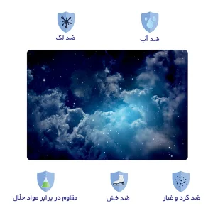استیکر لپ تاپ توییجین و موییجین طرح Space  کد 156 مناسب برای لپ تاپ 15.6 اینچ به همراه برچسب حروف فارسی کیبورد