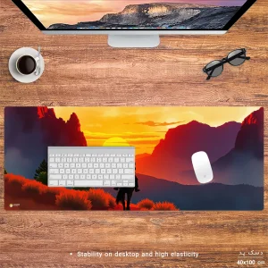 ماوس پد هومرو مدل HX586 طرح Red Dead سایز 40x100 سانتی‌متر