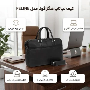 کیف لپ تاپ هگزاگونا مدل FELIN کد 154835 مناسب برای لپ تاپ تا 17 اینچ