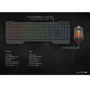 کیبورد و ماوس هویت مدل HV-KB511CM
