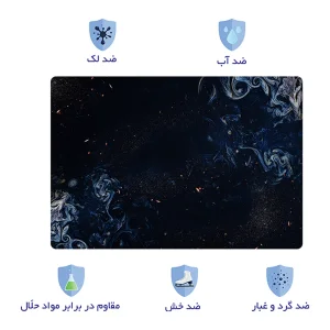استیکر لپ تاپ توییجین و موییجین طرح هندسی کد 34 مناسب برای لپ تاپ 15.6 اینچ به همراه برچسب حروف فارسی کیبورد
