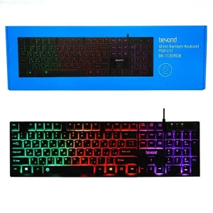 کیبورد گیمینگ بیاند مدل BK-7120، سوییچ ممبران، Full-Size، نورپردازی RGB