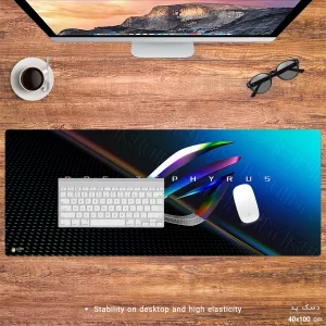 ماوس پد هومرو مدل HX282 طرح  ROG سایز 40x100 سانتی‌متر