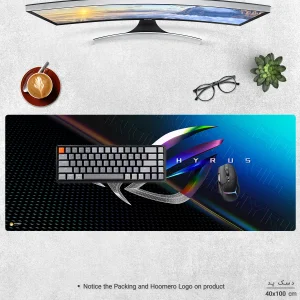 ماوس پد هومرو مدل HX282 طرح  ROG سایز 40x100 سانتی‌متر