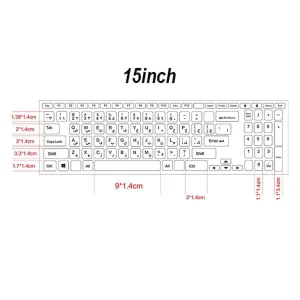 استیکر لپ تاپ توییجین و موییجین طرح Anime کد 03 مناسب برای لپ تاپ 15.6 اینچ به همراه برچسب حروف فارسی کیبورد