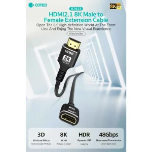 کابل افزایش طول HDMI کوتتسی مدل 87413 طول 1.0متر