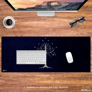 ماوس پد هومرو مدل HX318 طرح ارباب حلقه ها سایز 40x100 سانتی‌متر