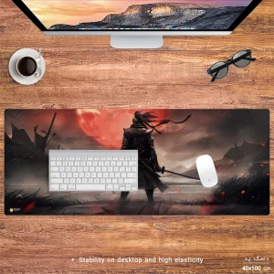 ماوس پد هومرو مدل HX180 طرح Ghost of Tsushima سایز 40x100 سانتی‌متر
