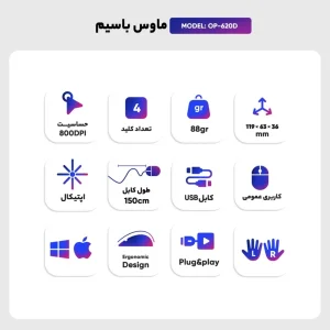 ماوس ای فورتک مدل OP-620D
