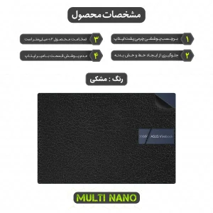 برچسب پوششی پشت لپ تاپ مولتی نانو طرح چرم مدل X-F1L مناسب برای لپ تاپ ایسوس VivoBook X1404ZA - 138i28 14.0 inch 2024