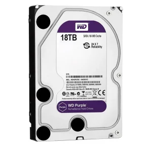 هارد دیسک اینترنال وسترن دیجیتال با رابط SATA مدل WD Purple Surveillance ظرفیت 18 ترابایت