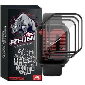 محافظ صفحه نمایش راینو مدل PMMA مناسب برای ساعت هوشمند امیزفیت Active بسته 3 عددی