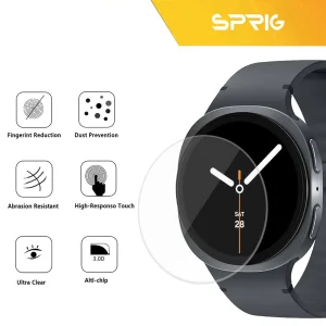 محافظ صفحه نمایش اسپریگ مدل SH-SPG مناسب برای ساعت هوشمند سامسونگ Galaxy Watch 8 44mm مجموعه 3 عددی