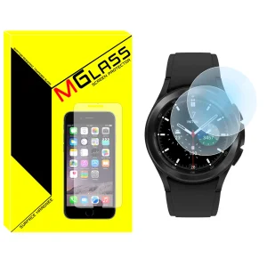 محافظ صفحه نمایش شیشه‌ای ام گلس مدل SH-MG مناسب برای ساعت هوشمند سامسونگ Watch 4 Classic 42mm بسته دو عددی
