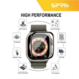 محافظ صفحه نمایش شیشه ای اسپریگ مدل SH-Pmma-SPG مناسب برای ساعت هوشمند الترا X8 ultra مجموعه دو عددی