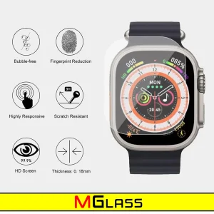 محافظ صفحه نمایش شیشه‌ای ام‌گلس مدل SH-MG مناسب برای ساعت هوشمند هاینو تکو T89 Ultra Max بسته سه عددی