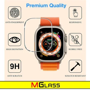 محافظ صفحه نمایش شیشه‌ای ام‌گلس مدل SH-MG مناسب برای ساعت هوشمند هاینو تکو T89 Ultra Max بسته سه عددی