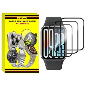 محافظ صفحه نمایش ام‌گلس مدل Nano Pmma MG مناسب برای ساعت هوشمند شیائومی Smart Band 9 Pro بسته سه عددی