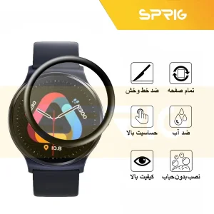 محافظ صفحه نمایش نانو اسپریگ مدل Pmma-SPG مناسب برای ساعت هوشمند کیو سی وای GT بسته دو عددی