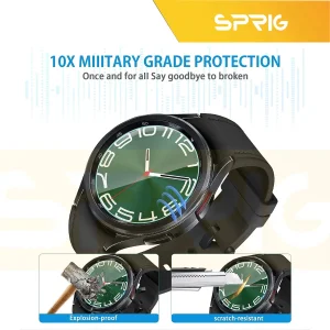 محافظ صفحه نمایش شیشه ای اسپریگ مدل SH-SP مناسب برای ساعت هوشمند سامسونگ Galaxy watch 6 Classic 43mm