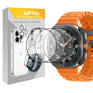 محافظ صفحه نمایش اسپریگ مدل Pmma-SPG مناسب برای ساعت هوشمند سامسونگ Galaxy Watch 7 Ultra 47mm بسته سه عددی